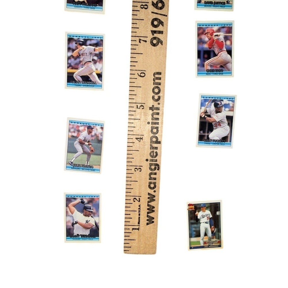 1992 Donruss Mini Baseball Card Lot 15 Cards + Wrapper Insert Henderson - Picture 5 of 10